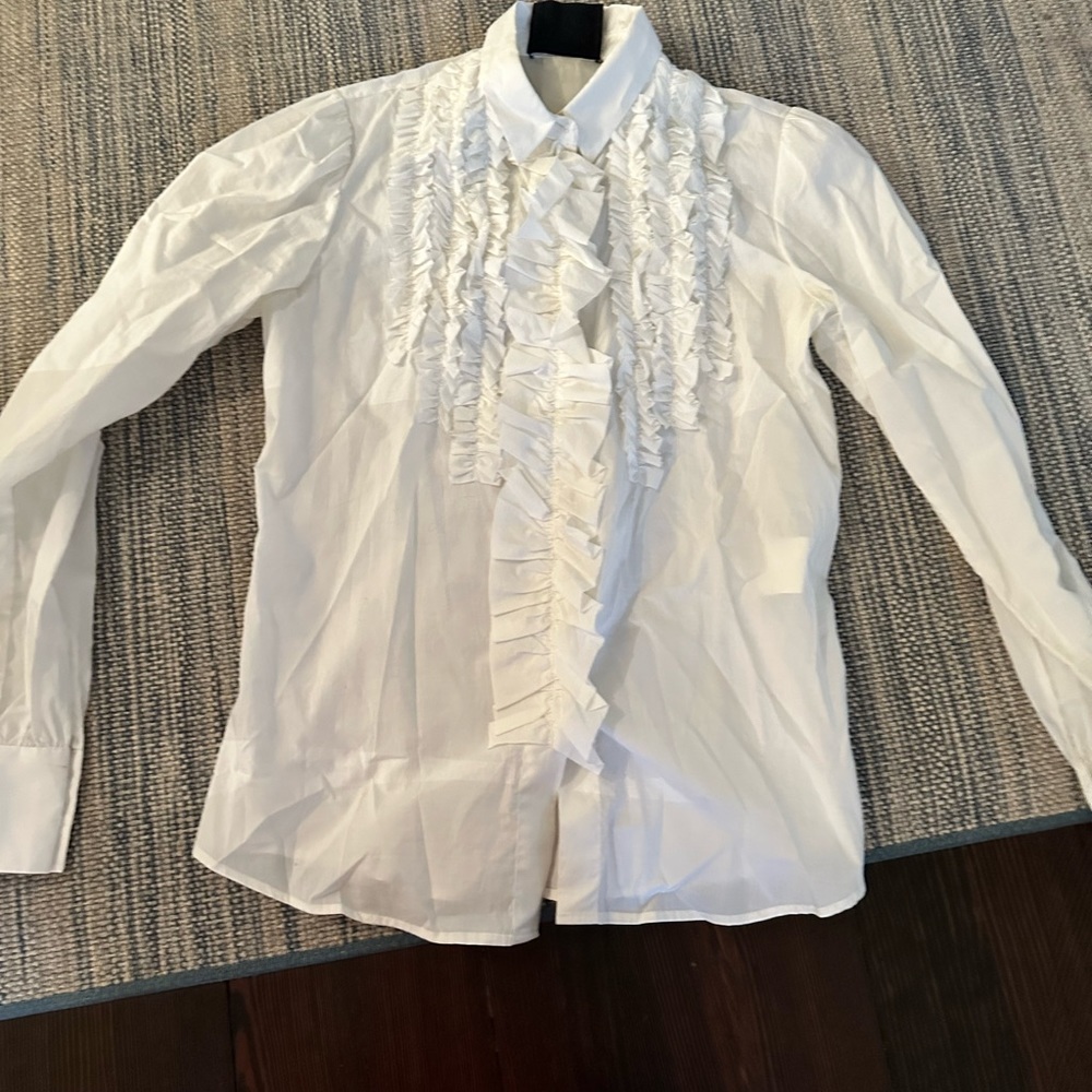 Ladies Dolce and Gabbana tuxedo white blouse size 42 (US 6-8)